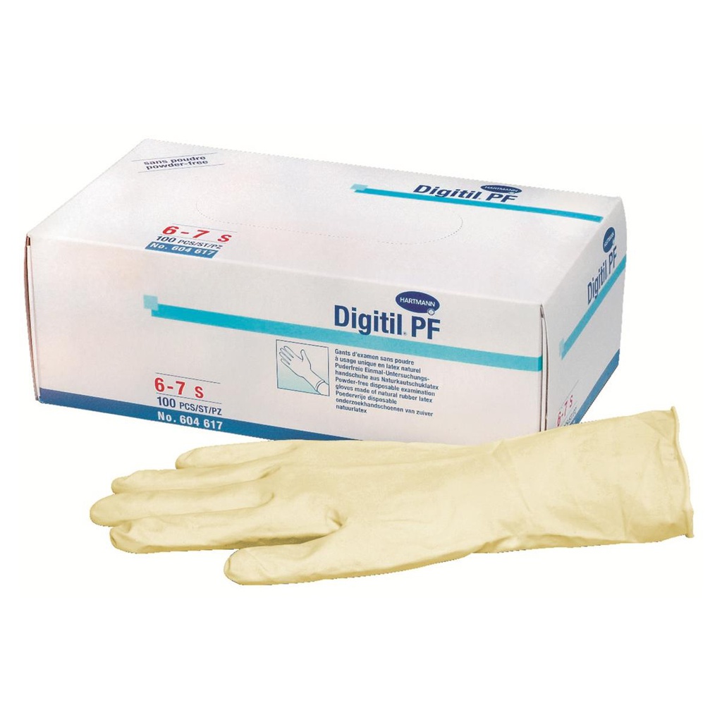 GANTS LATEX SS POUDRE DIGITIL PF S (100)  HARTMANN