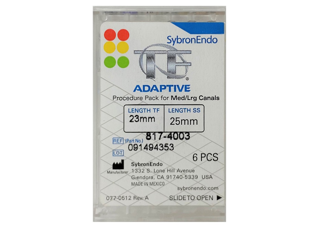 TF ADAPTIVE MEDIUM/LARGE ASST.23MM (6)      SYBRON