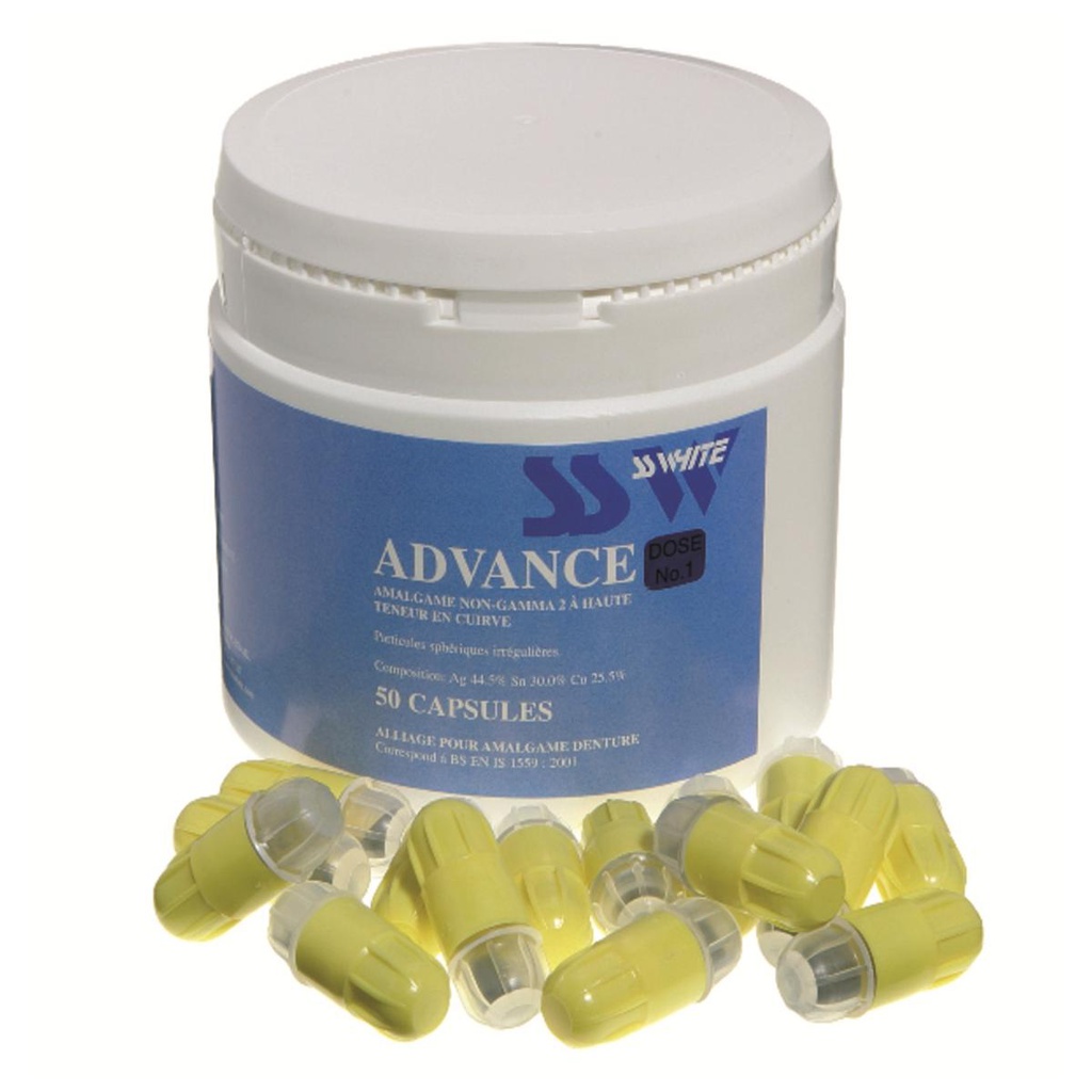 LQ * ADVANCE BOITE DE 50 CAPSULES NO 2    SS WHITE