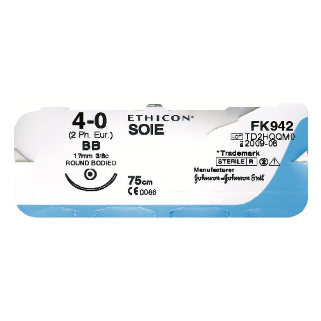 FIL SUTURE SOIE NOIRE K945G (12)           ETHICON