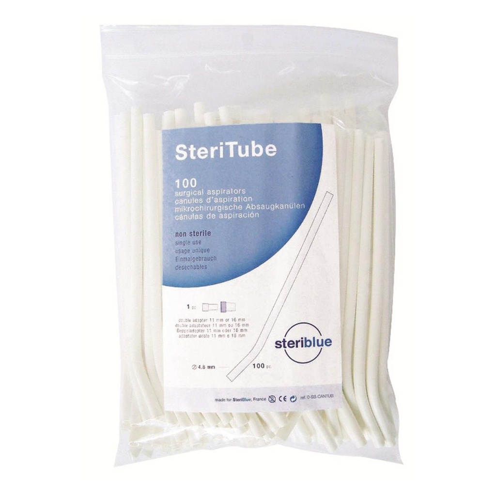 CANULES ASPIRATION STERITUBE COURBE (100)STERIBLUE