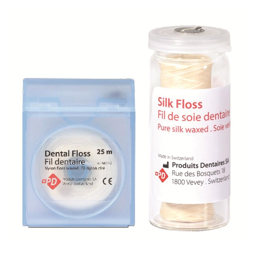 FIL DENTAIRE NYLON CIRE DISTRIBUTEUR PLAST.25M  PD