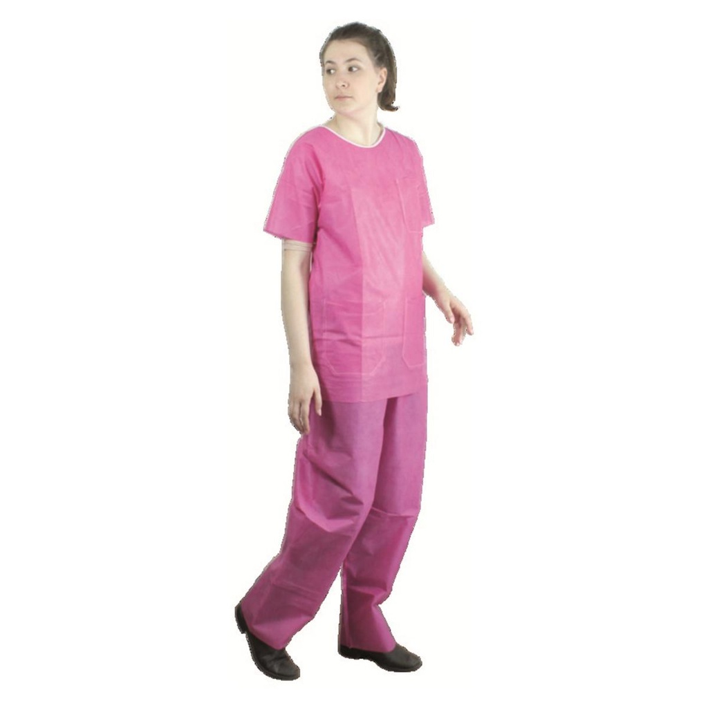 #PYJAMA DE BLOC NON STERILE FUSHIA L(10) STERIBLUE