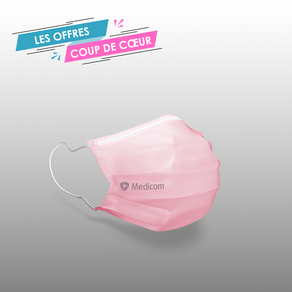 MASQUES ELASTIQUES SAFEMASK IIR ROSE (50) MEDICOM