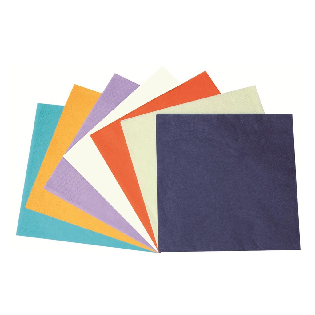 SERVIETTES 3P BLEU FONCE 40X40CM(50)9009417  CYBER