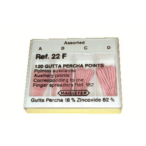 [65-102-09] GUTTA PERCHA AUXILIAIRES ROSES A (120)  MAILLEFER