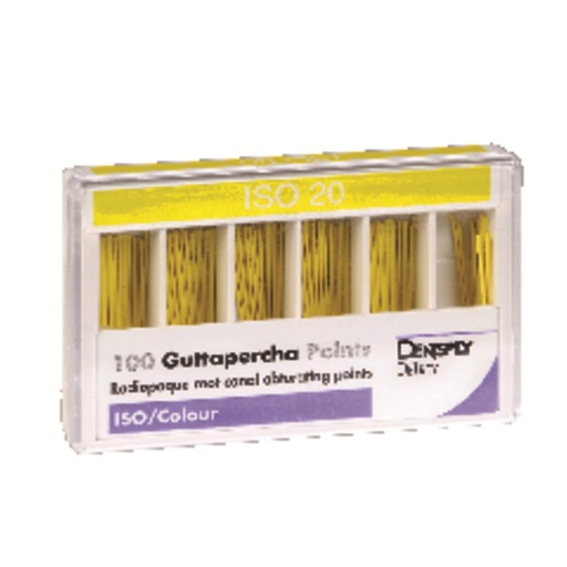 [59-649-58] LQ * POINTES GUTTA COULEUR ISO NO25 (100) DENTSPLY