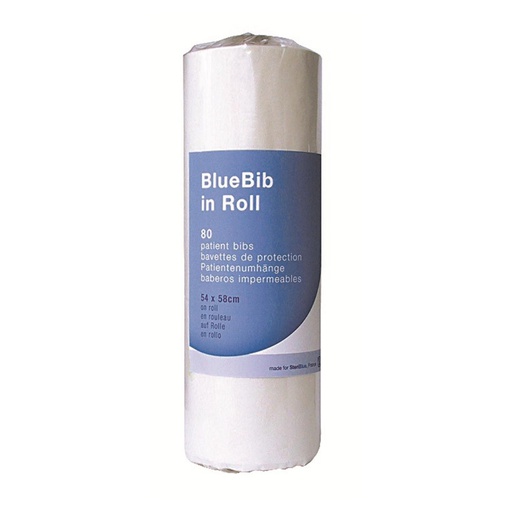 [15-652-88] BLUE BIB IN ROLL BLANC ROULEAU DE 80     STERIBLUE