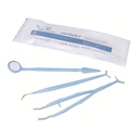 DENTAL-KIT SONDE+MIROIR+PRECELLE(10 KITS)STERIBLUE