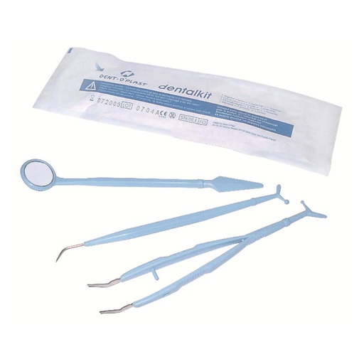 [75-319-88] DENTAL-KIT SONDE+MIROIR+PRECELLE(10 KITS)STERIBLUE