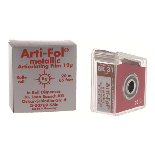 [26-981-88] BK31 ARTI-FOL ROUGE 22MM 1 COTE ROULEAU 20M BAUSCH