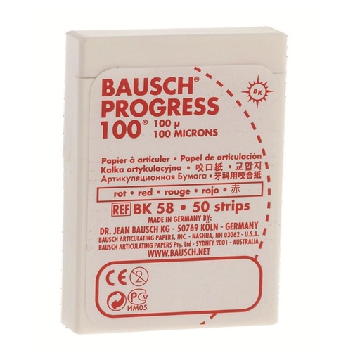 [59-191-98] PROGRESS BANDES PRECOUPEES ROUGE (50) BK58 BAUSCH