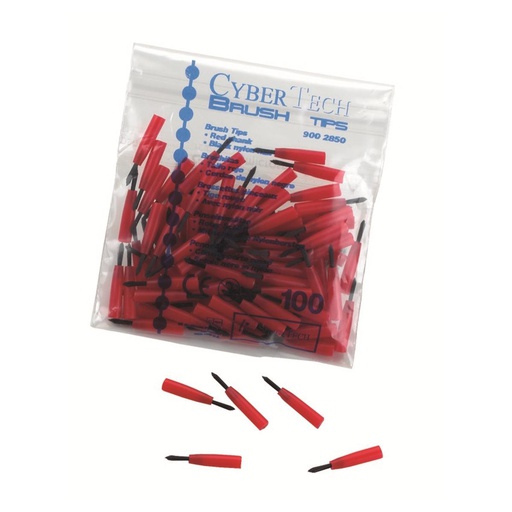 [05-820-09] CYBERBRUSH EMBOUTS ROUGE/NOIR (100) 9002850