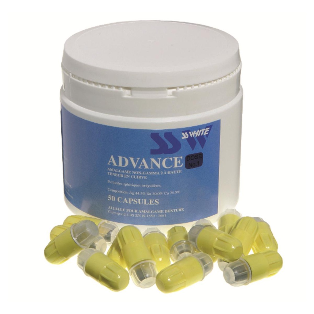 LQ * ADVANCE BOITE DE 50 CAPSULES NO 1    SS WHITE