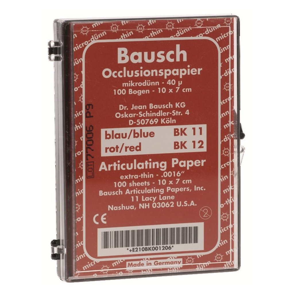 BK12 PAPIER A ARTICULER ROUGE 100 FEUILLES  BAUSCH