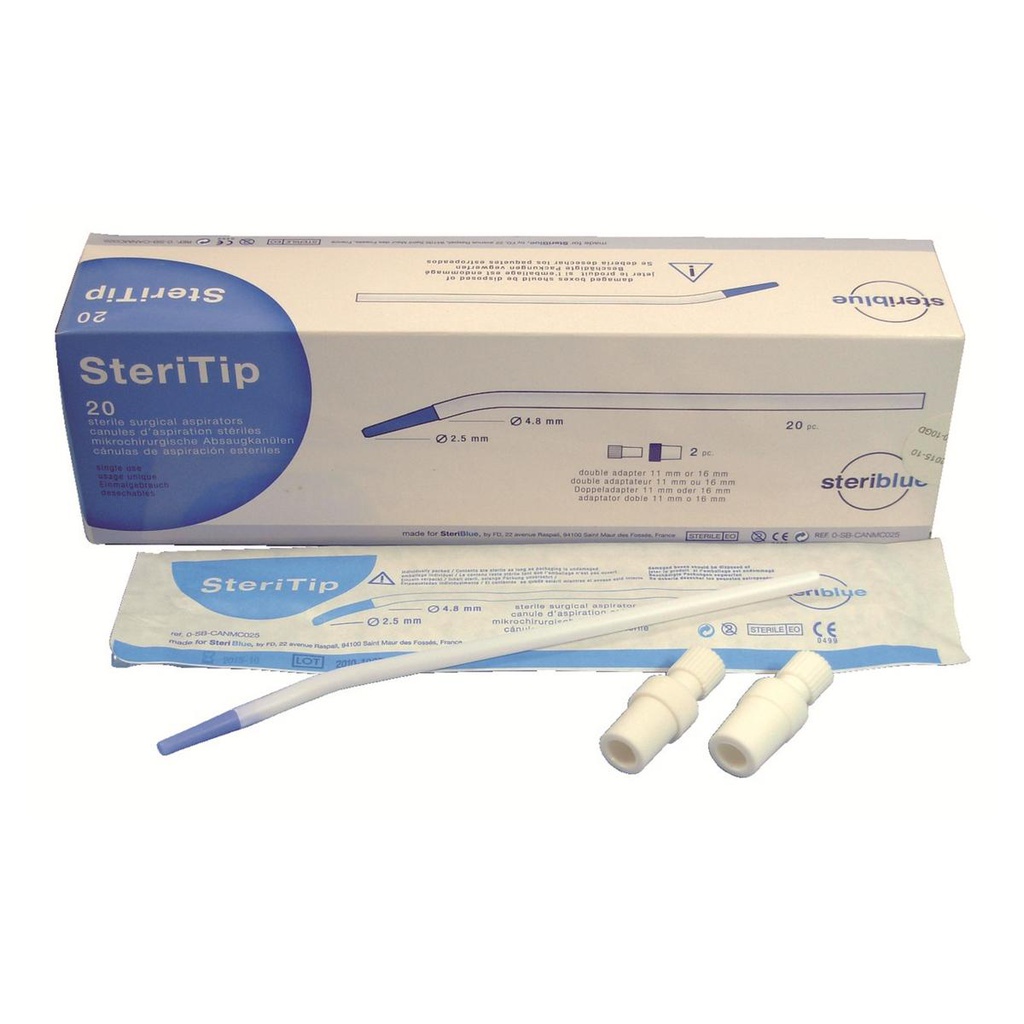 CANULES ASPIRATION STERITIP BTE DE 20    STERIBLUE