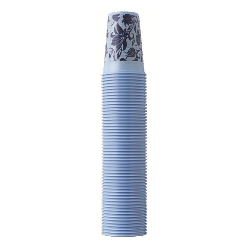 #GOBELETS MONOART BLEU CIEL FLORAL (3000)  EURONDA