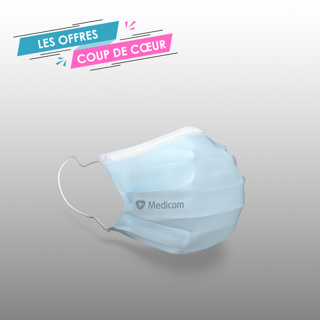 Masques à élastiques Safemask Bleus MEDICOM