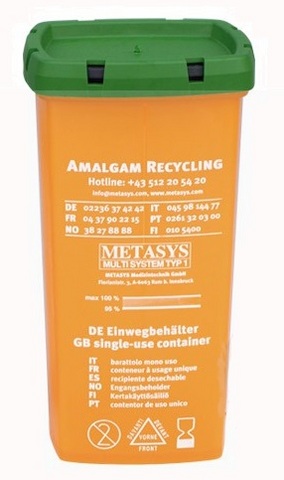 Récipient d‘amalgame,  MST1  METASYS K7 cassette