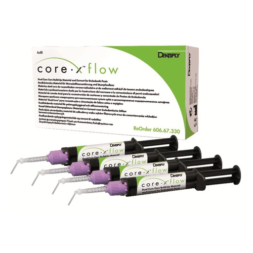 [88-842-98] CORE X-FLOW RECHARGE 4X4,75G + 20 EMBOUTS DENTSPLY