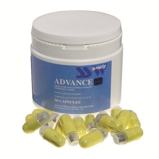 [470-30-88] LQ * ADVANCE BOITE DE 50 CAPSULES NO 1    SS WHITE