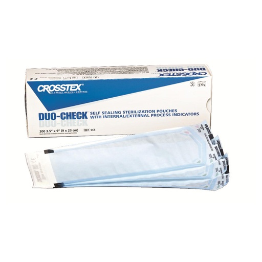 [601-09-88] SACHETS DE STERIL. AUTOCOL. 9X23CM (200)  CROSSTEX