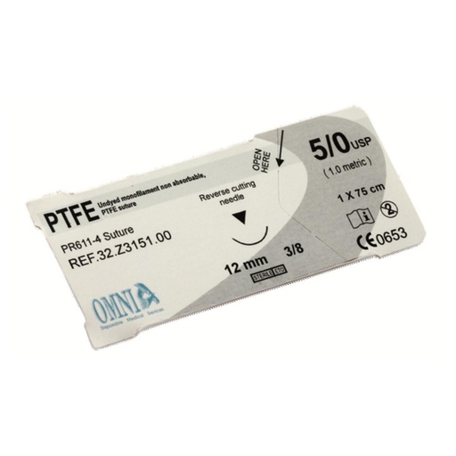 [249-10-98] SUTURES PTFE 3/0 SHARP 19 MM 3/8 CERCLE (12) OMNIA