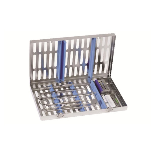 [661-81-98] CASSETTE INOX 28X18 MIXTE BLEUE        NICHROMINOX