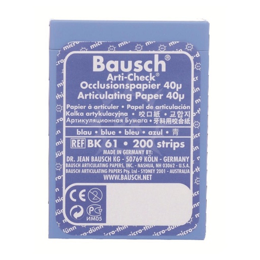 [66-381-88] BK61 PAPIER A ARTICULER BLEU 200 FEUILLES   BAUSCH