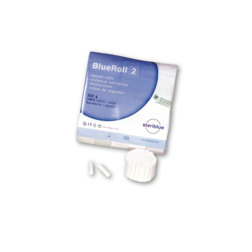 [22-552-88] Rouleaux salivaires BlueRoll Numéro 2 STERIBLUE