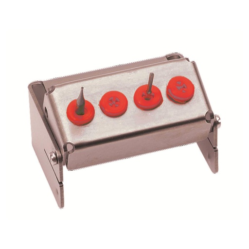 [59-846-88] PLUG IN 4 PERFORATIONS ROUGE           NICHROMINOX