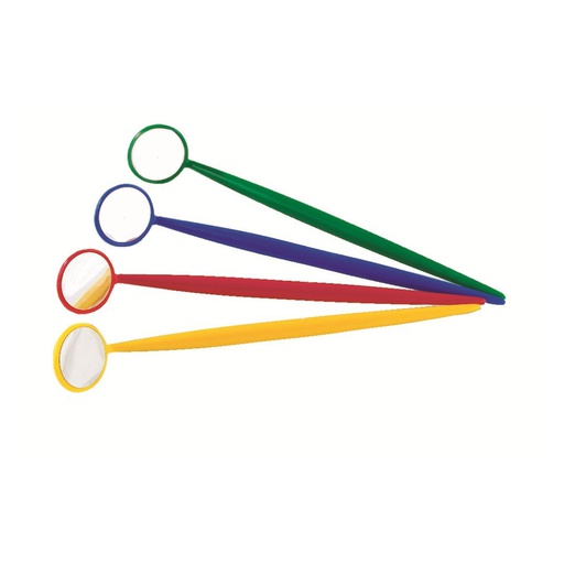 [22-440-59] MIROIRS JETABLES COULEURS ASSORTIS (100)DENTOPLAST